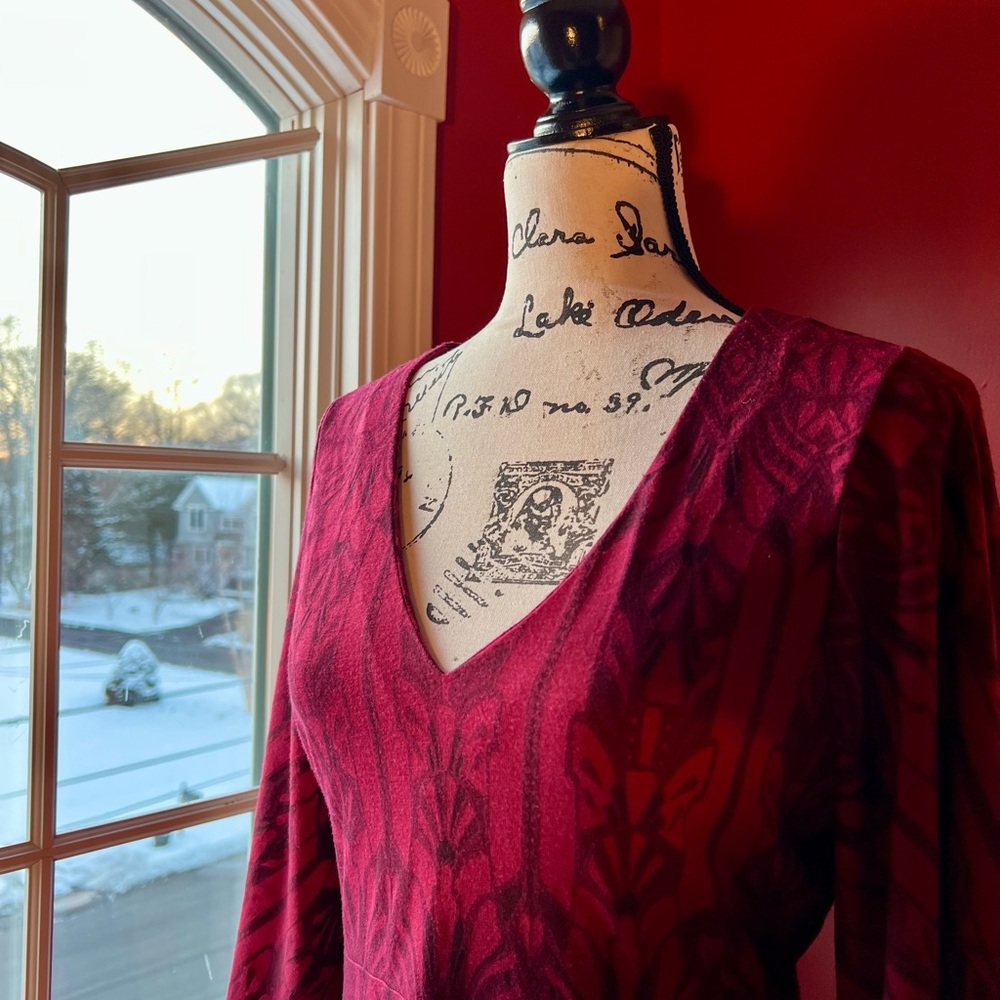Rare Anthropologie vintage  Akemi + Kin red Isolde knit dress, NWT. Petite Med. - Picture 5 of 16